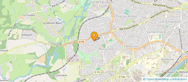 localisation de l'entreprise LINON 64 à LIMOGES
