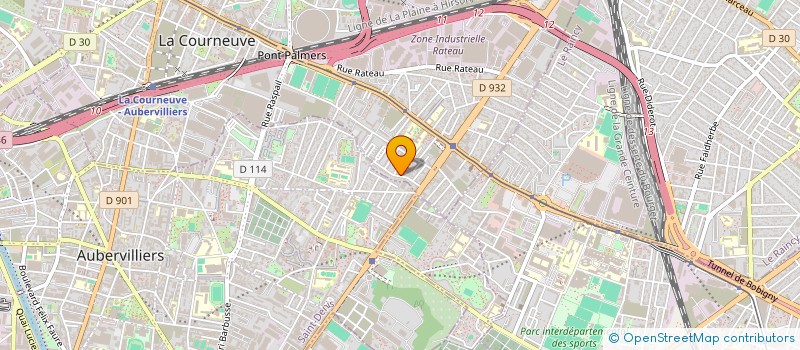 localisation de l'entreprise LINREN IMMO à LA COURNEUVE