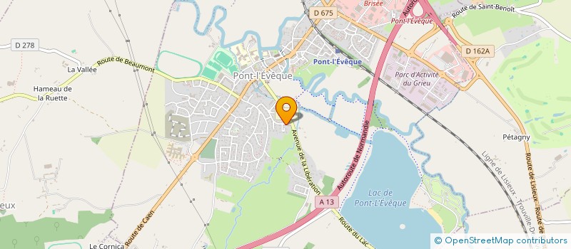 localisation de l'entreprise LINSEM  PONT L'EVEQUE