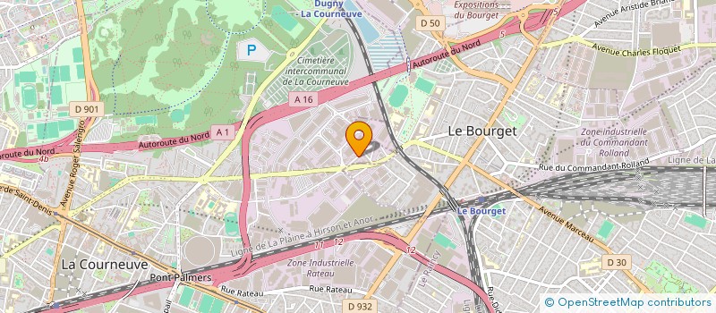 localisation de l'entreprise LINTEL à LA COURNEUVE