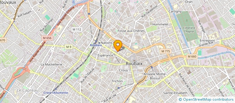 localisation de l'entreprise LINTEXNORD à ROUBAIX