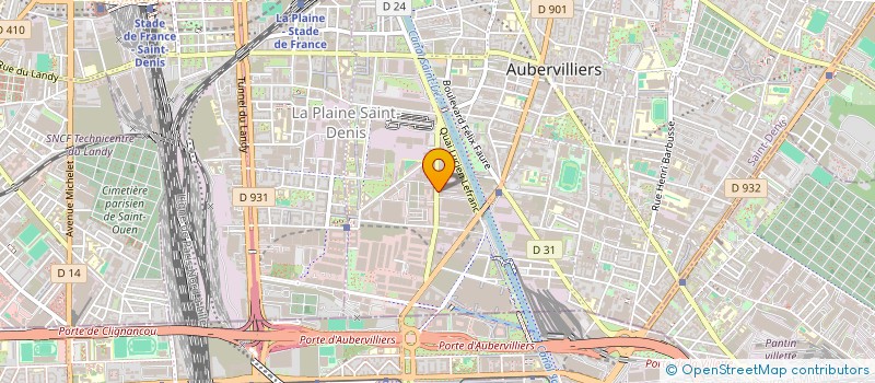 localisation de l'entreprise LINTU  AUBERVILLIERS