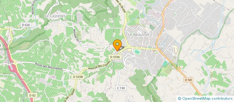 localisation de l'entreprise LIOCRI  LE BEAUSSET