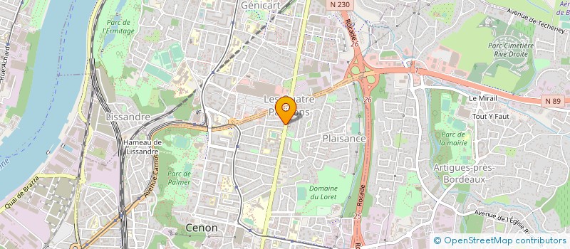 localisation de l'entreprise LION BATIMENT à CENON