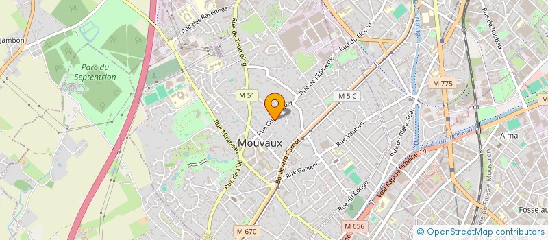 localisation de l'entreprise LION'S CLUB DE ROUBAIX CROIX - BARBIEUX à MOUVAUX