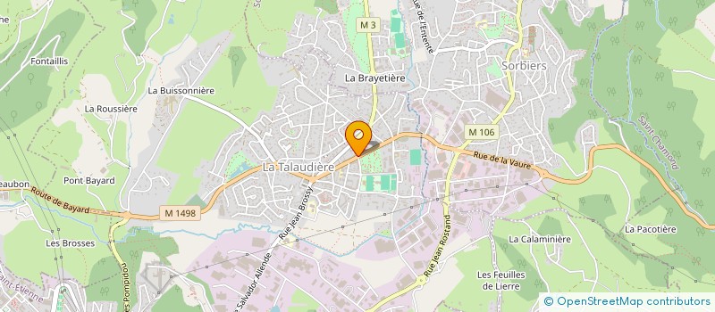 localisation de l'entreprise LIONARD VIRGINIE  LA TALAUDIERE