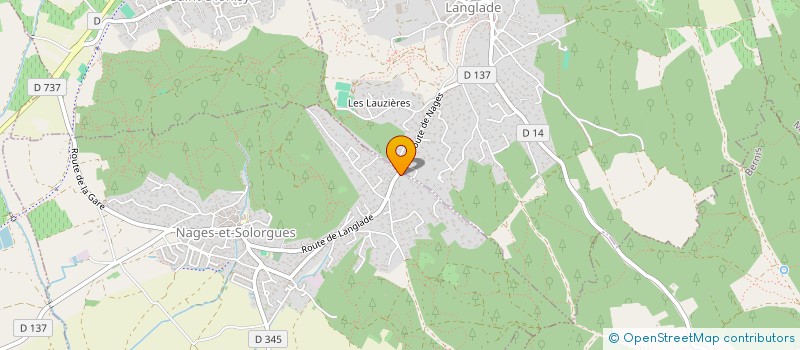 localisation de l'entreprise LIONE  NAGES-ET-SOLORGUES