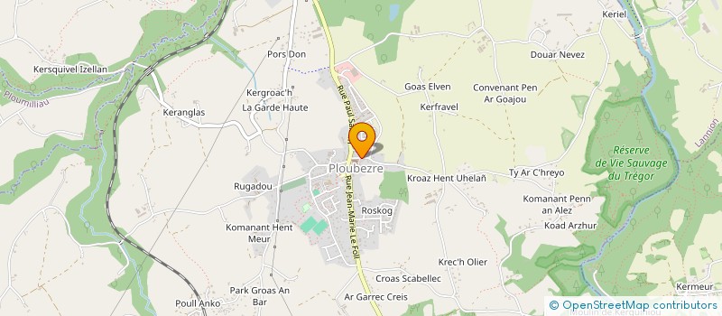 localisation de l'entreprise LIONS BASKET TREGOR  PLOUBEZRE