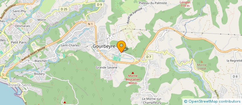 localisation de l'entreprise LIONS CLUB BASSE-TERRE CHASTEAU  GOURBEYRE