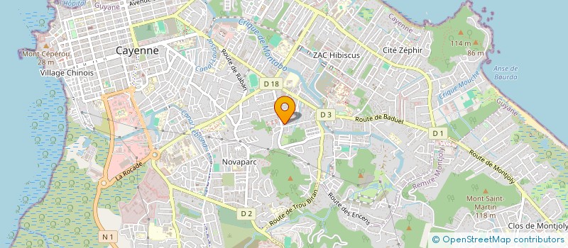 localisation de l'entreprise LIONS CLUB CAYENNE FORT CEPEROU  CAYENNE