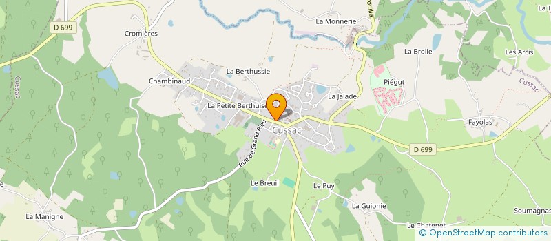 localisation de l'entreprise LIONS CLUB CUSSAC-ORADOUR OUEST LIMOUSIN  CUSSAC