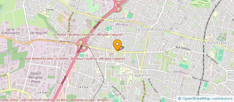 localisation de l'entreprise LIONS CLUB DE BORDEAUX MERIGNAC  MERIGNAC