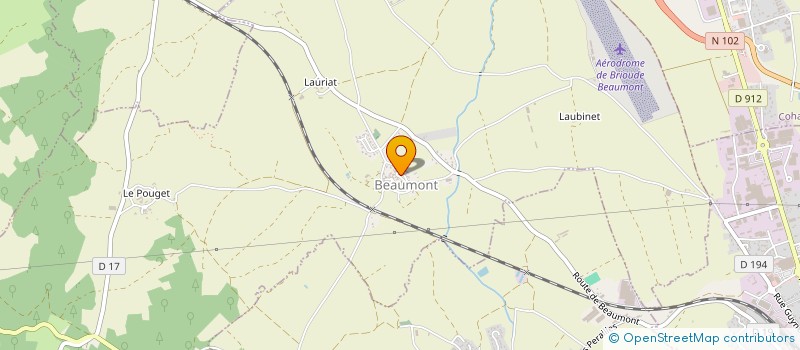 localisation de l'entreprise LIONS CLUB DE BRIOUDE à SAINT-BEAUZIRE