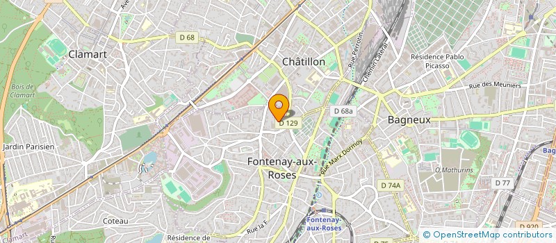 localisation de l'entreprise LIONS-CLUB DE FONTENAY AUX ROSES - VALLEE AUX LOUPS à FONTENAY-AUX-ROSES