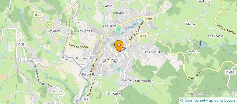 localisation de l'entreprise LIONS CLUB DES MONTS BEAUJOLAIS  COURS