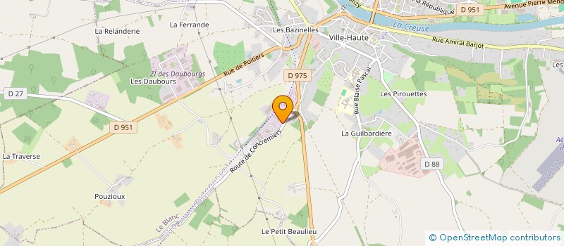 localisation de l'entreprise LIONS CLUB LE BLANC PORTE DE BRENNE  LE BLANC