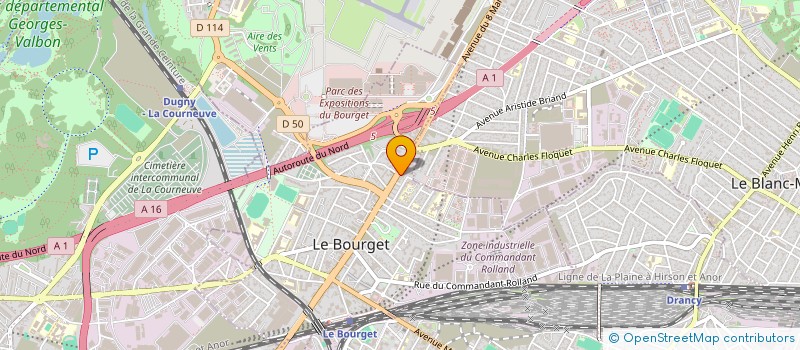 localisation de l'entreprise LIONS CLUB LE BOURGET BLANC MESNIL à LE BOURGET