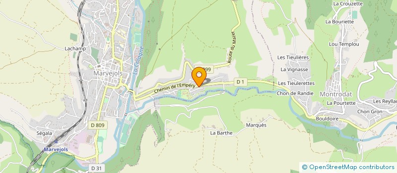 localisation de l'entreprise LIONS CLUB MARVEJOLS PORTE D'AUBRAC  MARVEJOLS