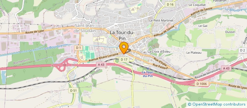 localisation de l'entreprise LIONS CLUB PONT LA TOUR  LA TOUR-DU-PIN