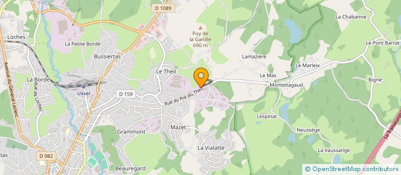 localisation de l'entreprise LIONS CLUB USSEL HAUTE CORREZE  USSEL