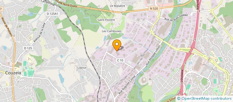 localisation de l'entreprise LIONS CUBS à LIMOGES