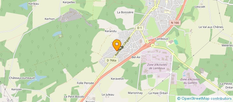 localisation de l'entreprise LIORZH  ELVEN