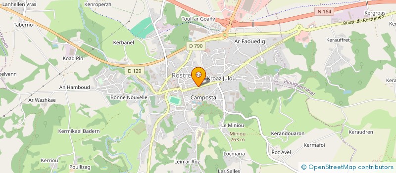 localisation de l'entreprise LIORZH AN HOLL / JARDIN POUR TOUS  ROSTRENEN