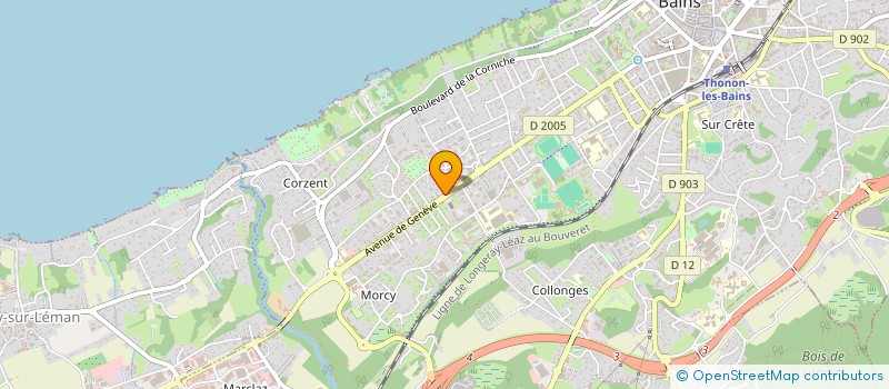 localisation de l'entreprise LIOTARD COSTA CHAUFFAGE à THONON-LES-BAINS