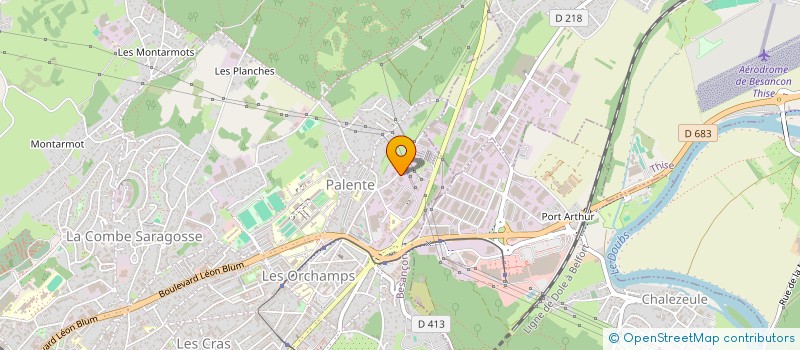 localisation de l'entreprise LIP INDUSTRIE à BESANCON
