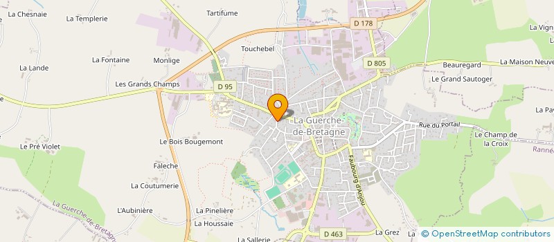 localisation de l'entreprise LIPOKE  LA GUERCHE-DE-BRETAGNE