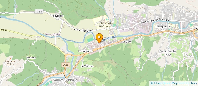 localisation de l'entreprise LIQUIERE à VABRES-L'ABBAYE