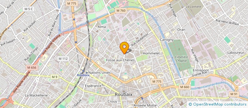 localisation de l'entreprise LIRA à ROUBAIX