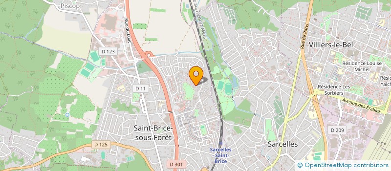 localisation de l'entreprise LIRENE TAXI  SAINT-BRICE-SOUS-FORET
