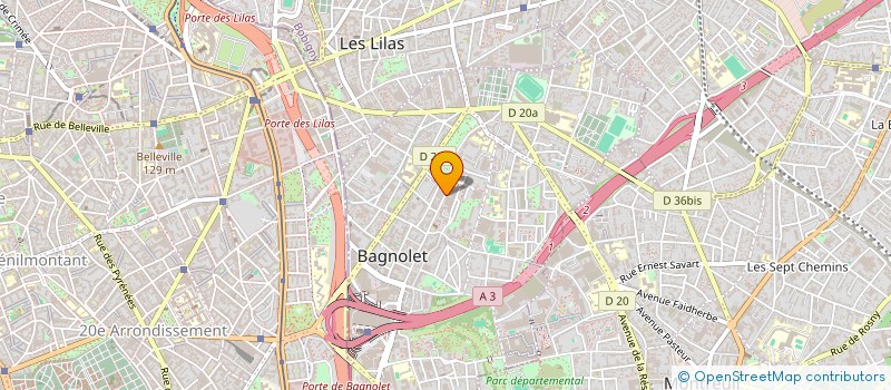 localisation de l'entreprise LISA RETOUCHERIE à BAGNOLET
