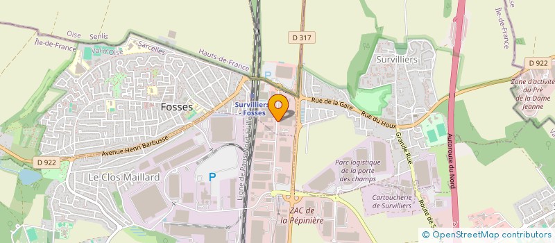 localisation de l'entreprise LISAL SYNERGIE  FOSSES