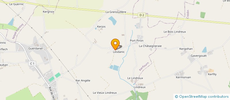 localisation de l'entreprise LISART à KERFOURN