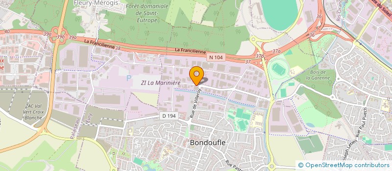 localisation de l'entreprise LISEGA à BONDOUFLE