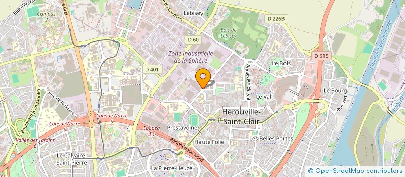 localisation de l'entreprise LISI MEDICAL ORTHOPEADICS à HEROUVILLE-SAINT-CLAIR