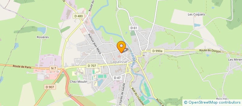 localisation de l'entreprise LISIERE  LAPALISSE