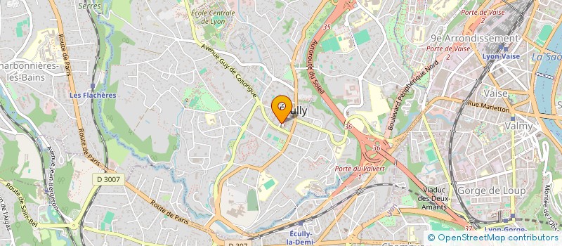 localisation de l'entreprise LISSANDRE à ECULLY