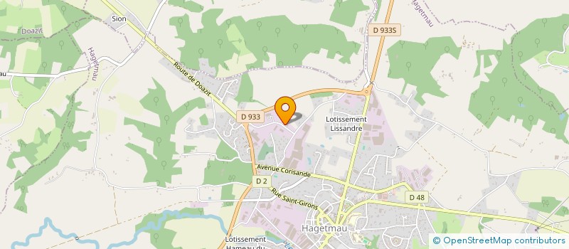localisation de l'entreprise LISSANDRE AUTOMOBILES à HAGETMAU