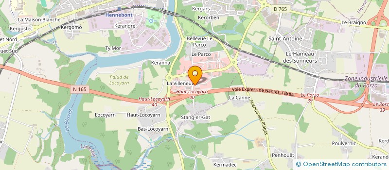 localisation de l'entreprise LISSANGA  HENNEBONT