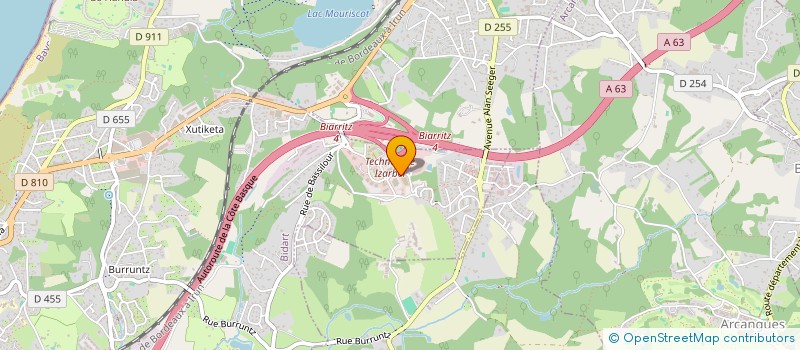 localisation de l'entreprise LISTE BDE AKTOREAK  BIDART