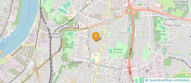 localisation de l'entreprise LISY à CENON