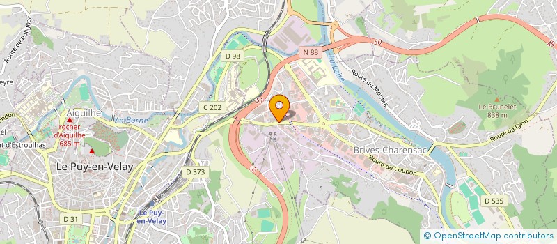 localisation de l'entreprise LITERIE 43 à BRIVES-CHARENSAC