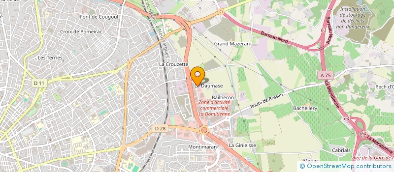 localisation de l'entreprise LITERIE BONNE NUIT à BEZIERS