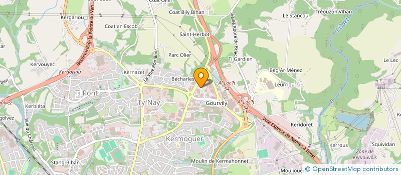localisation de l'entreprise LITERIE CORNOUAILLE à QUIMPER