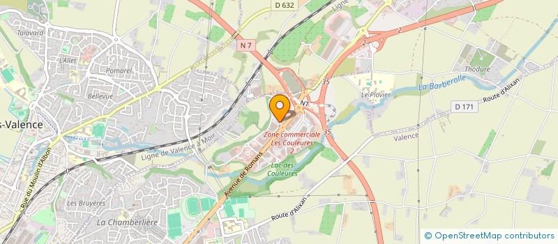 localisation de l'entreprise LITERIE DU GONE à VALENCE