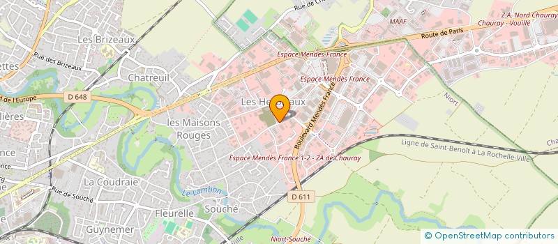 localisation de l'entreprise LITERIE MODERNE à NIORT