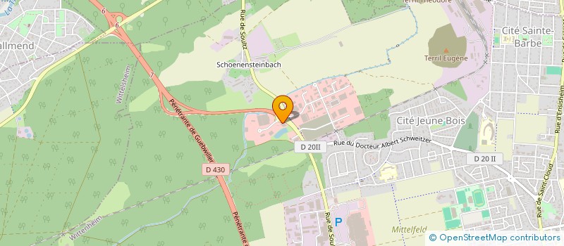 localisation de l'entreprise LITERIE MULHOUSIENNE à WITTENHEIM